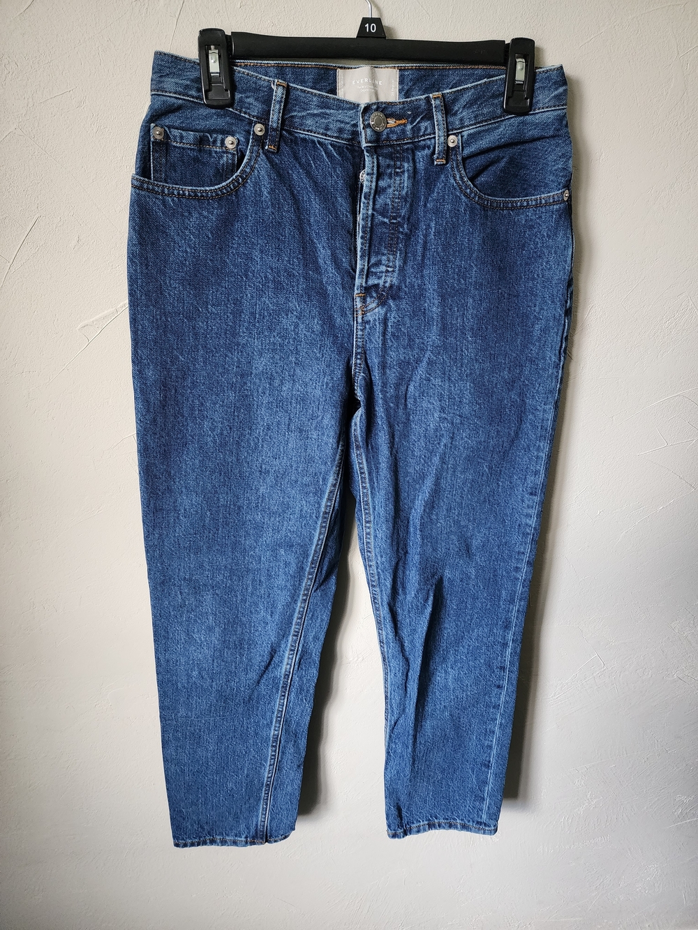 Everlane Women's Straight-Leg Jeans in Dark Blue Wash Size 28